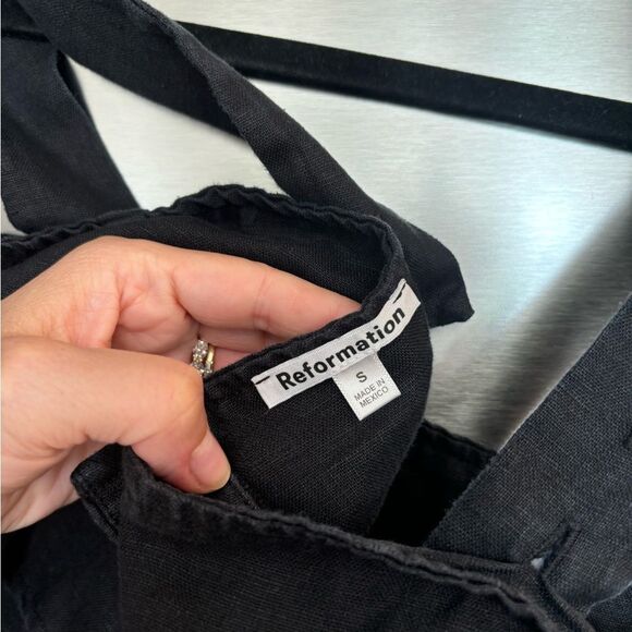 Reformation Loren Linen Crop Tank Top - Picture 5 of 5